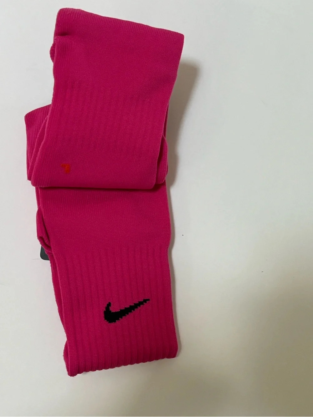 Nike Cushioned Knee High Socks - Bright Pink with Black Swoosh